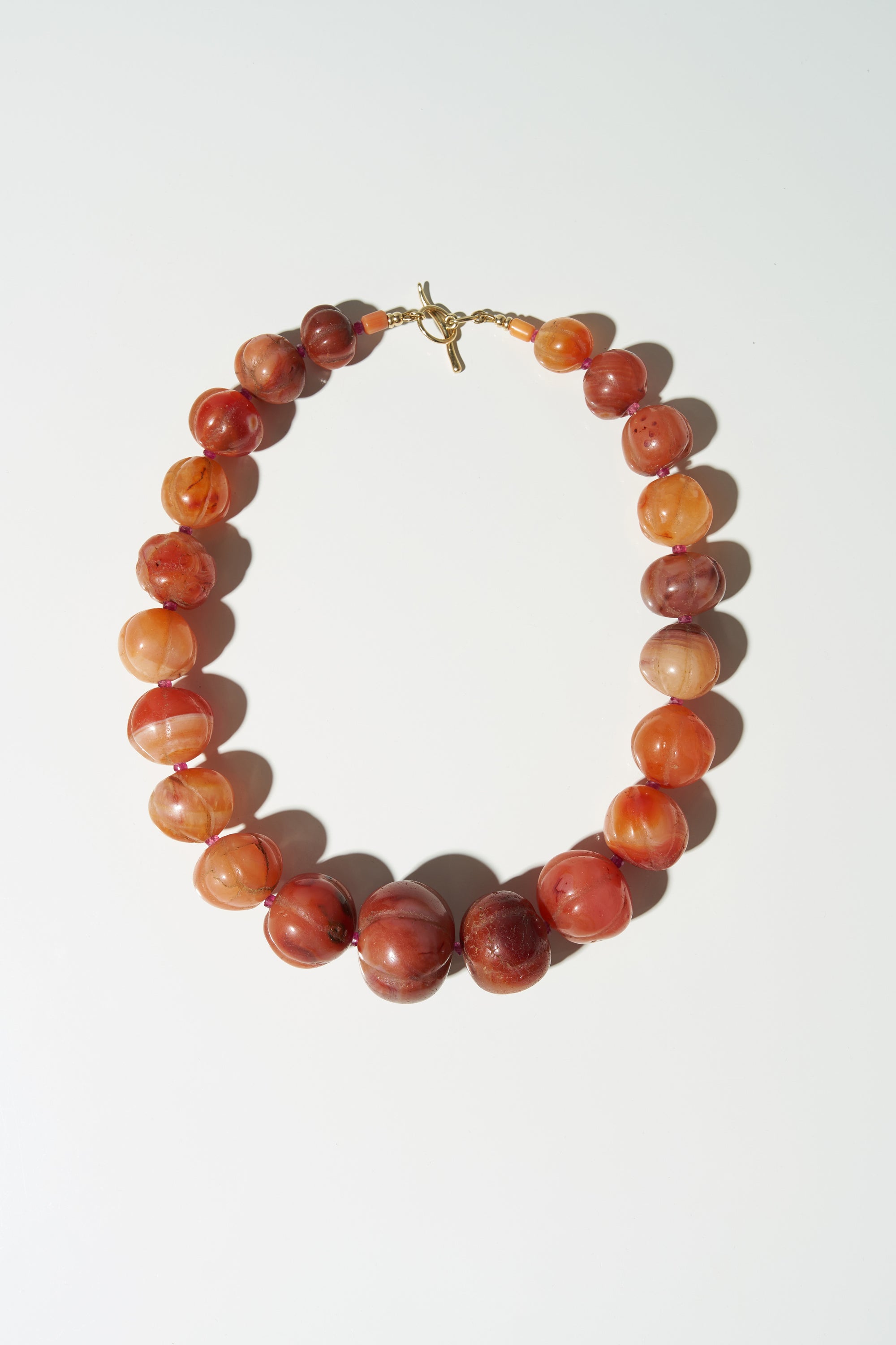 Antique Afghan Carnelian and Ruby Necklace