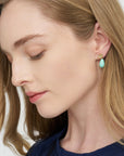 Drop Earring, Quartz & Turquoise