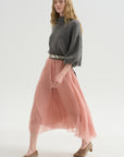 Cashmere Merino Sweater, Charcoal