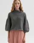 Cashmere Merino Sweater, Charcoal