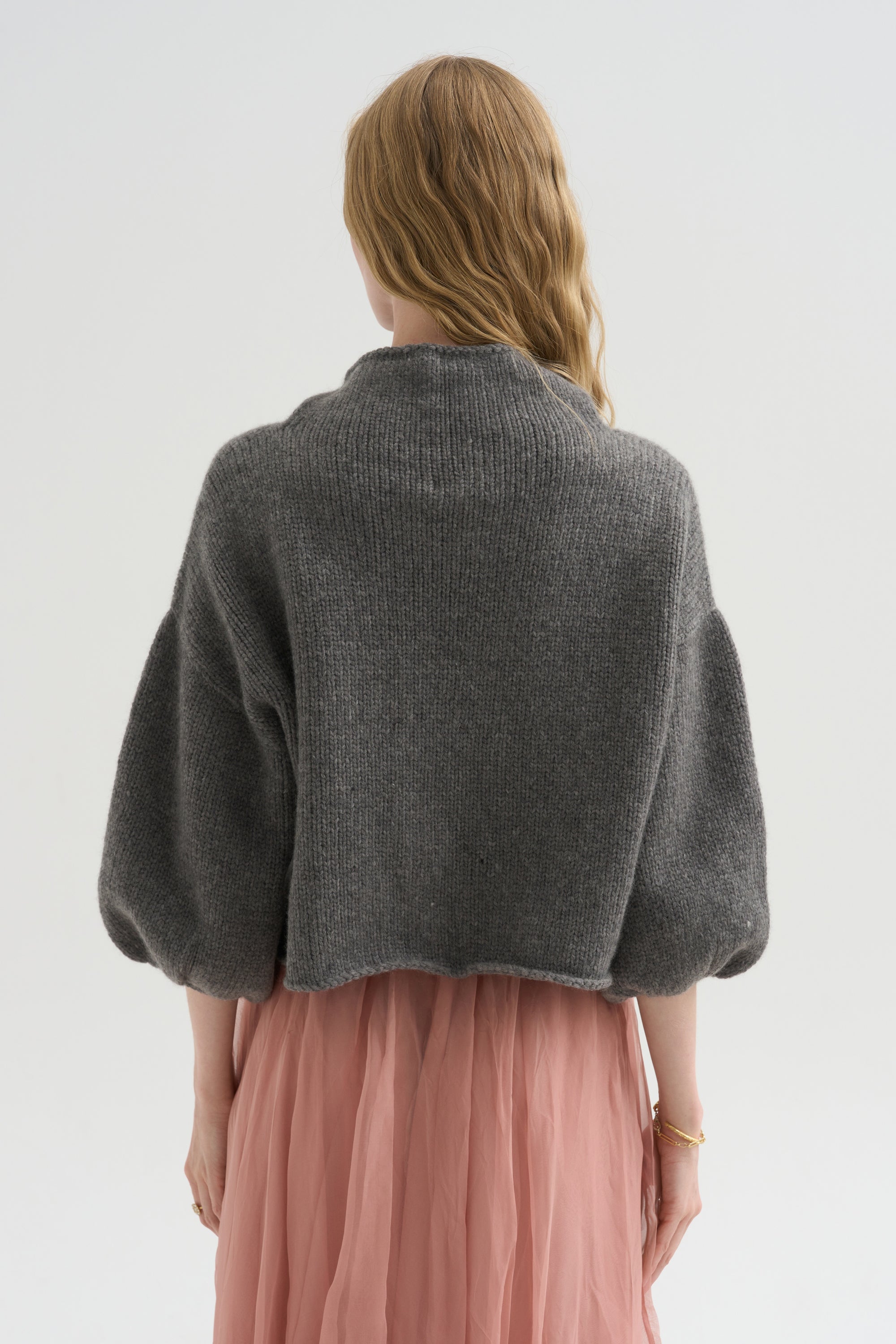 Cashmere Merino Sweater, Charcoal