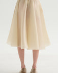 Satin Organza Skirt, Sand