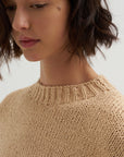 Top Heavy Cotton Knit, Champagne