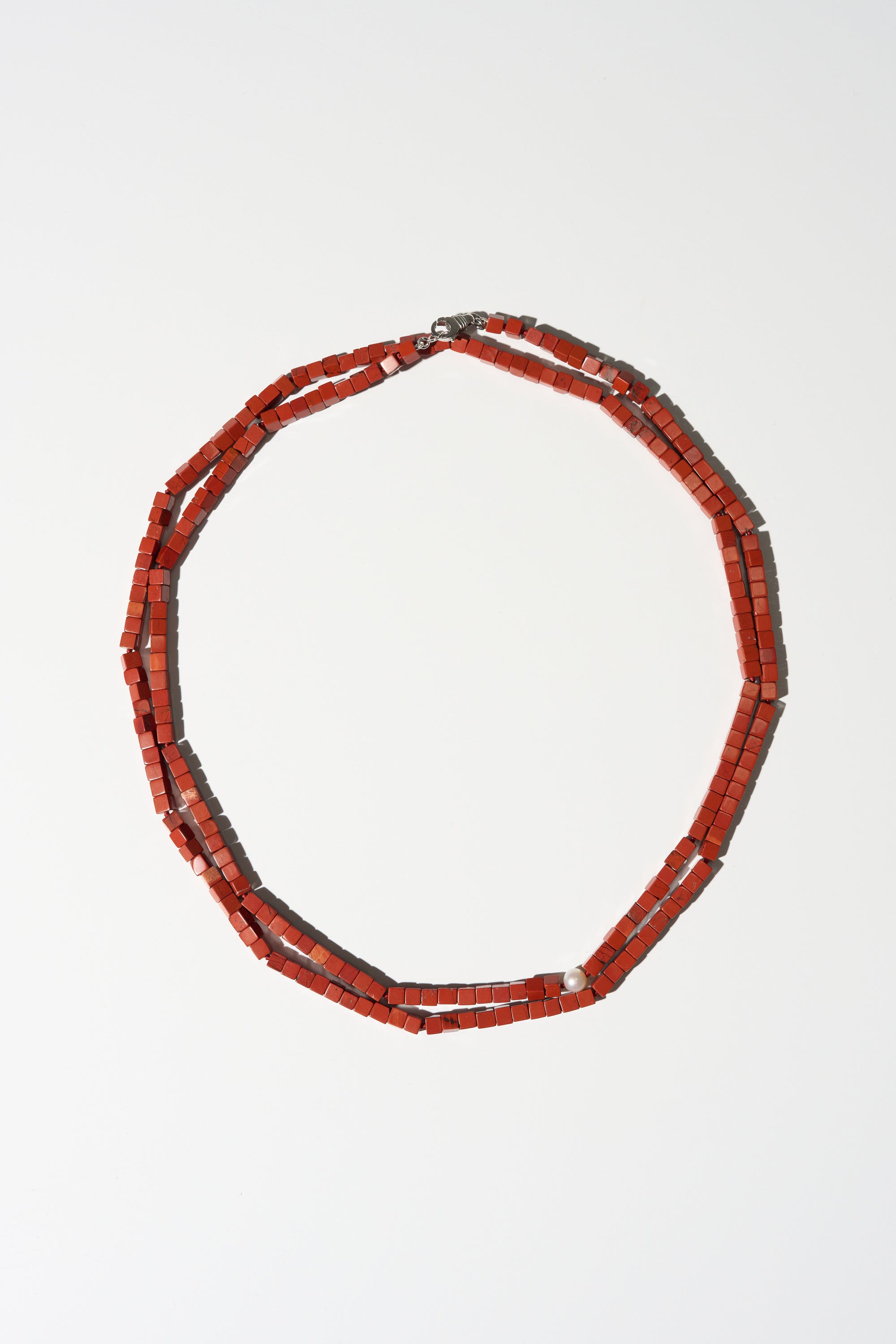 Ines Necklace, Red Jasper