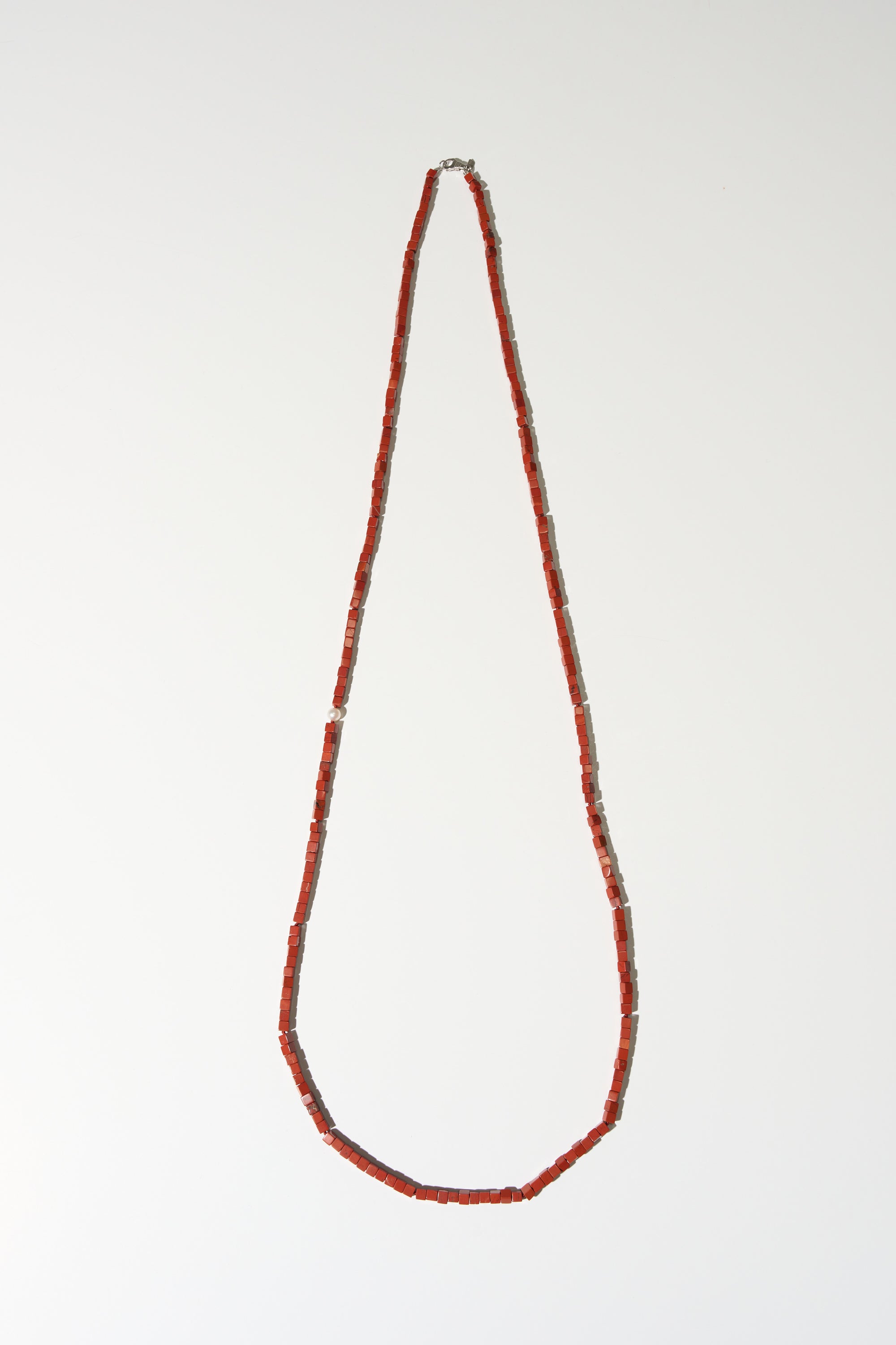 Ines Necklace, Red Jasper