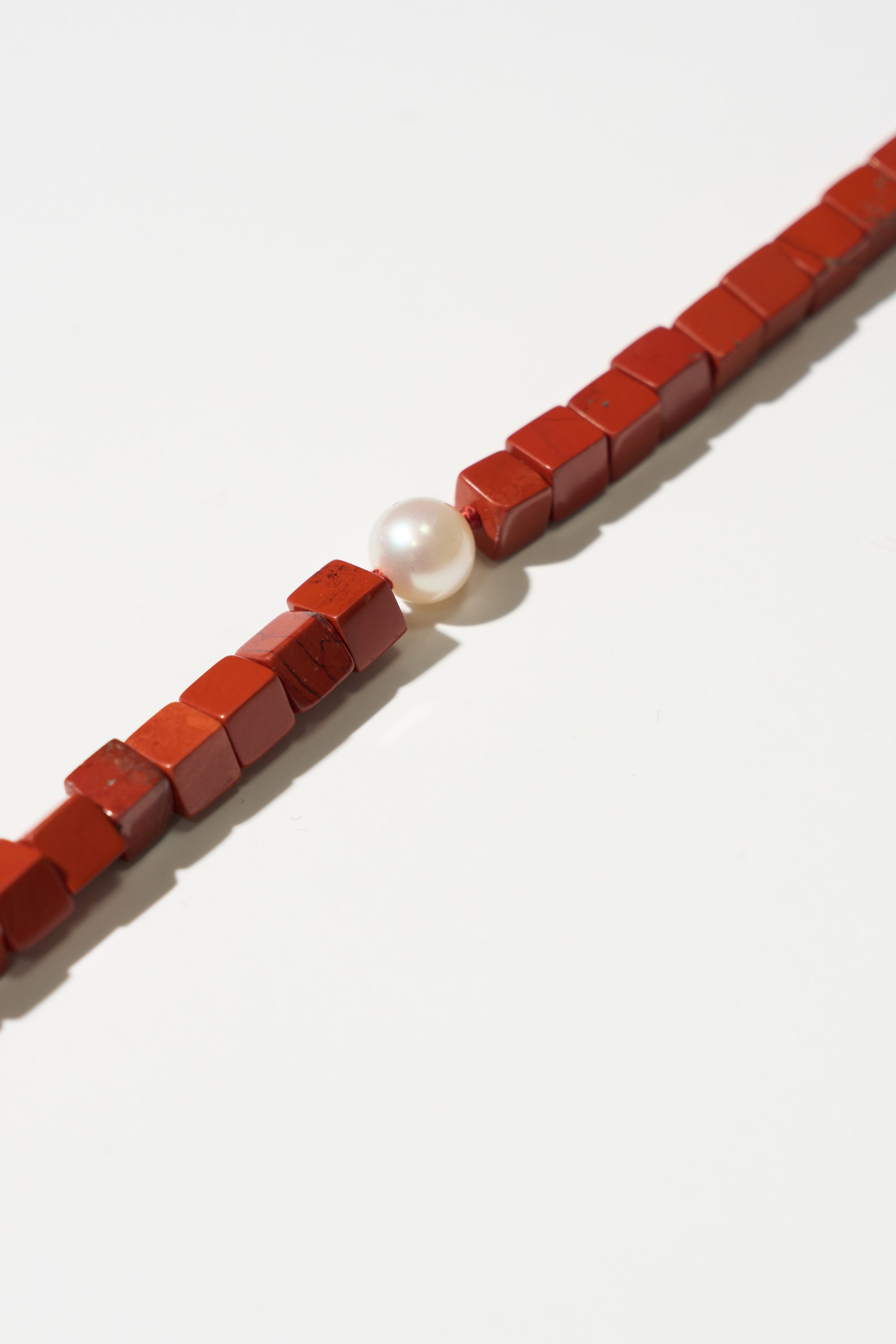Ines Necklace, Red Jasper
