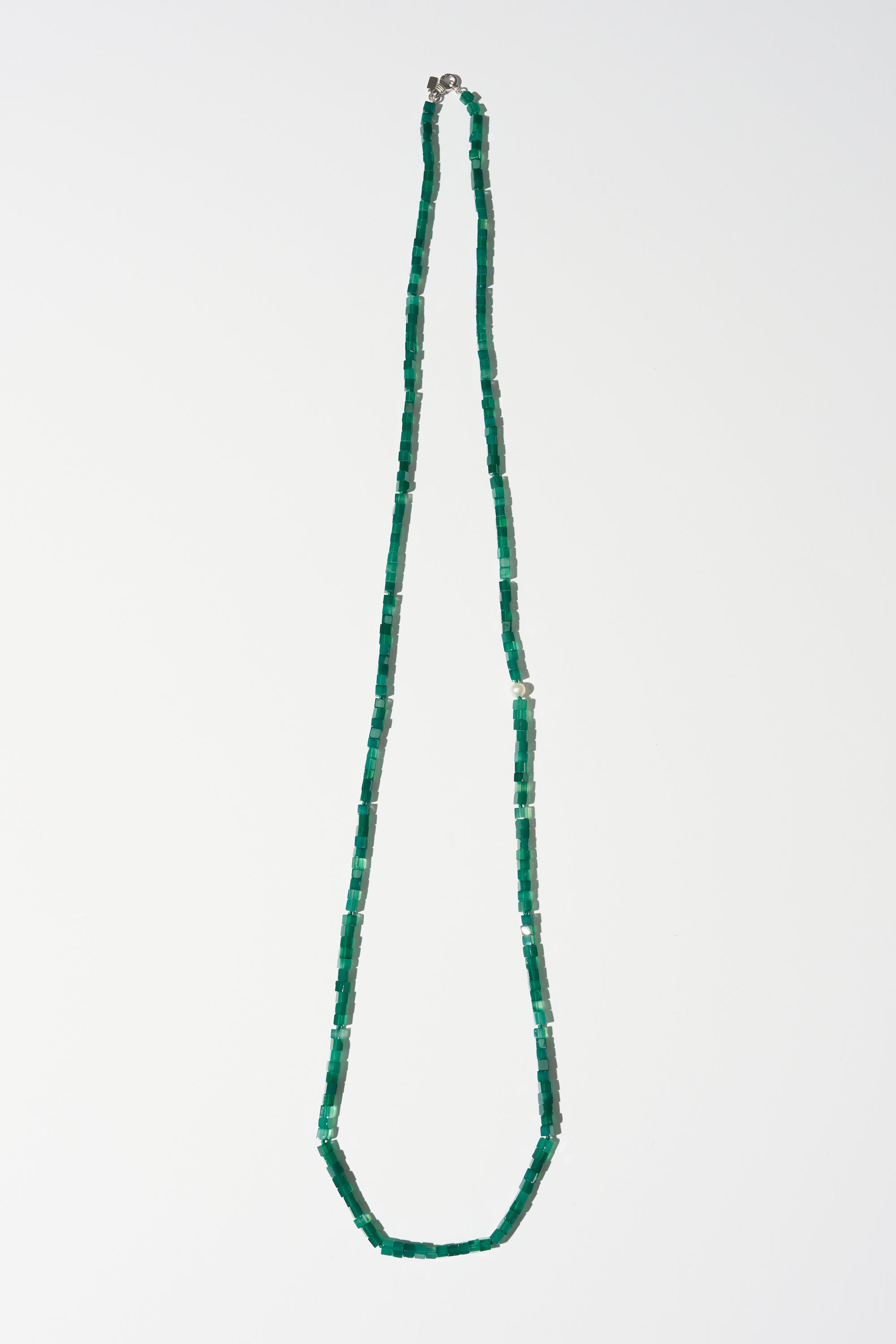 Ines Necklace, Green Agate