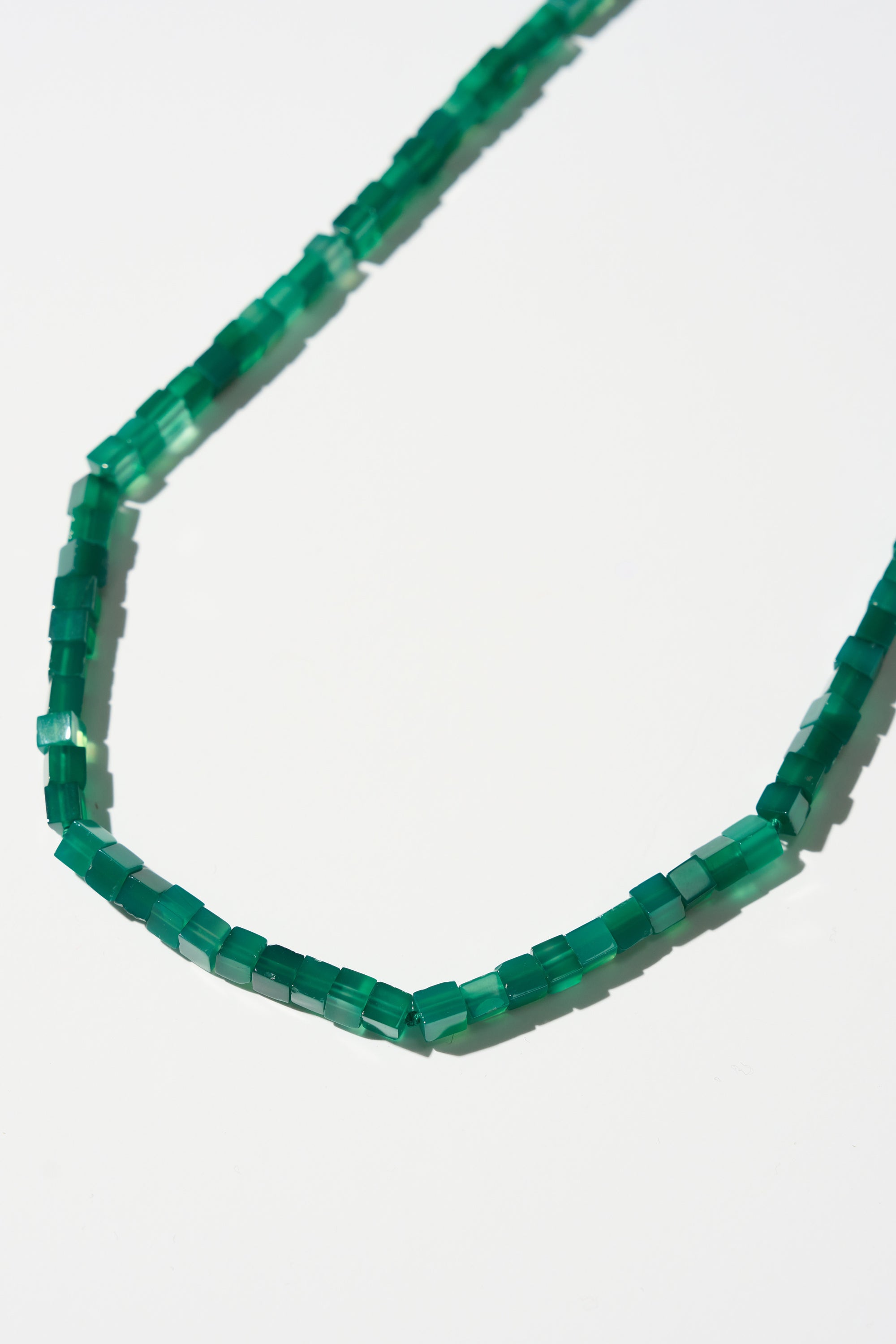 Ines Necklace, Green Agate