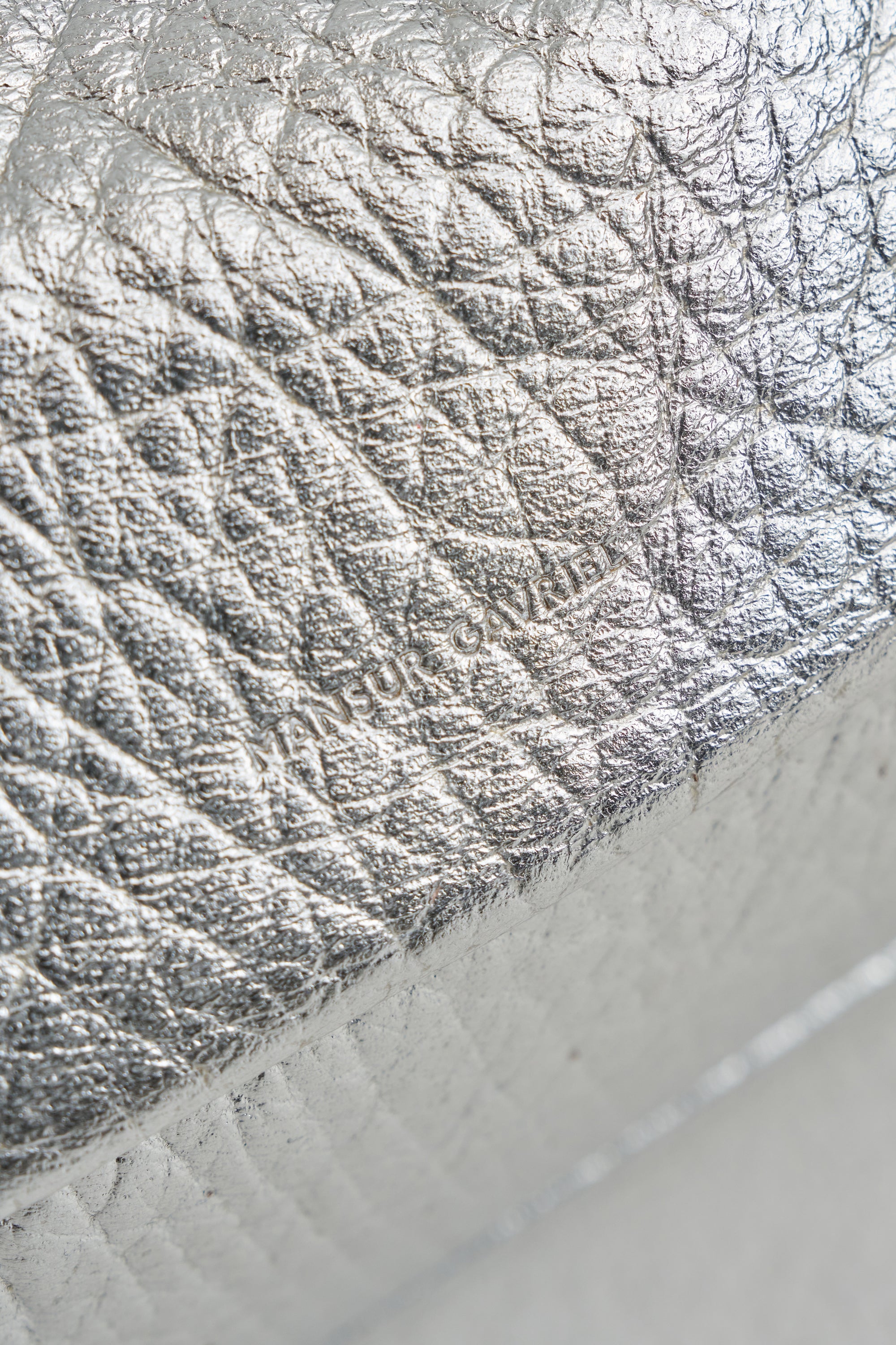 Mini Cloud Clutch, Tumbled Silver