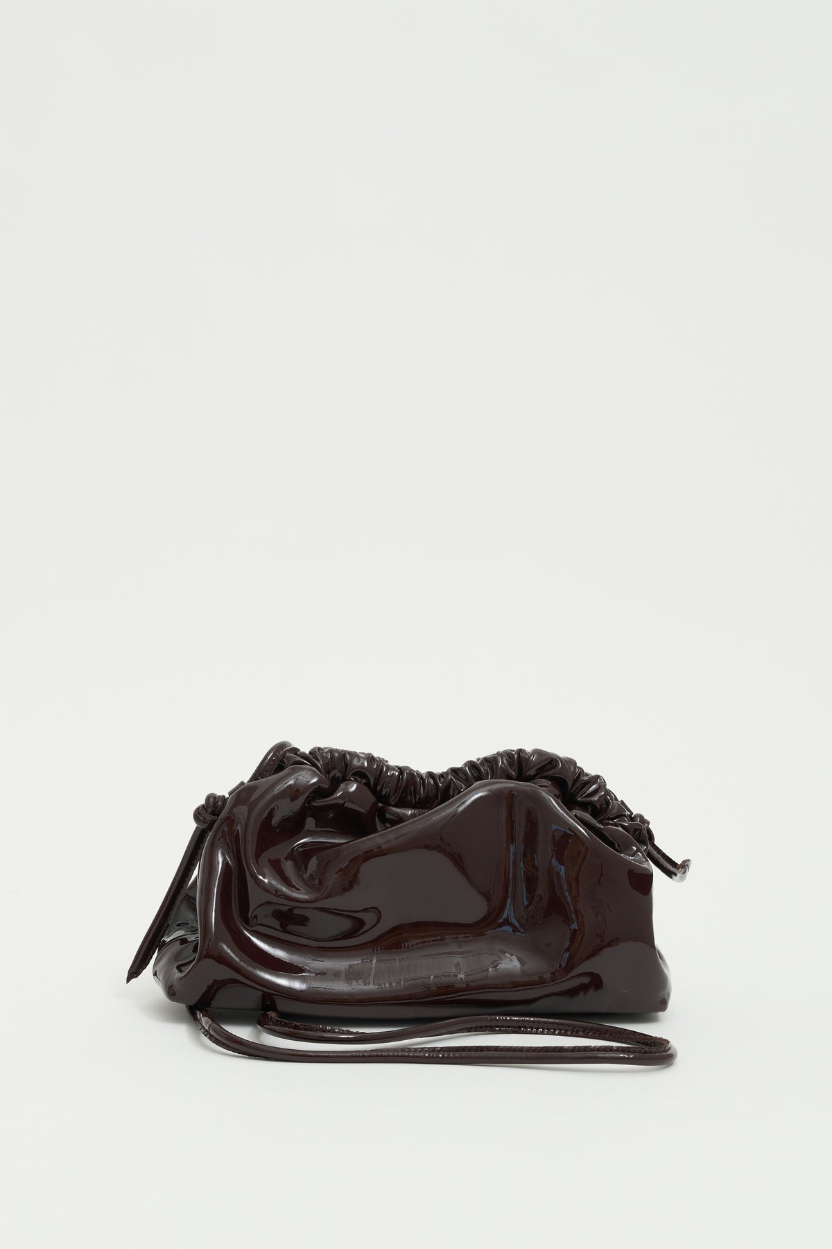 Mini Cloud Clutch, Aubergine Patent