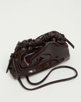 Mini Cloud Clutch, Aubergine Patent