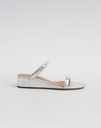 Zeppa Sandal, Crinkled Silver