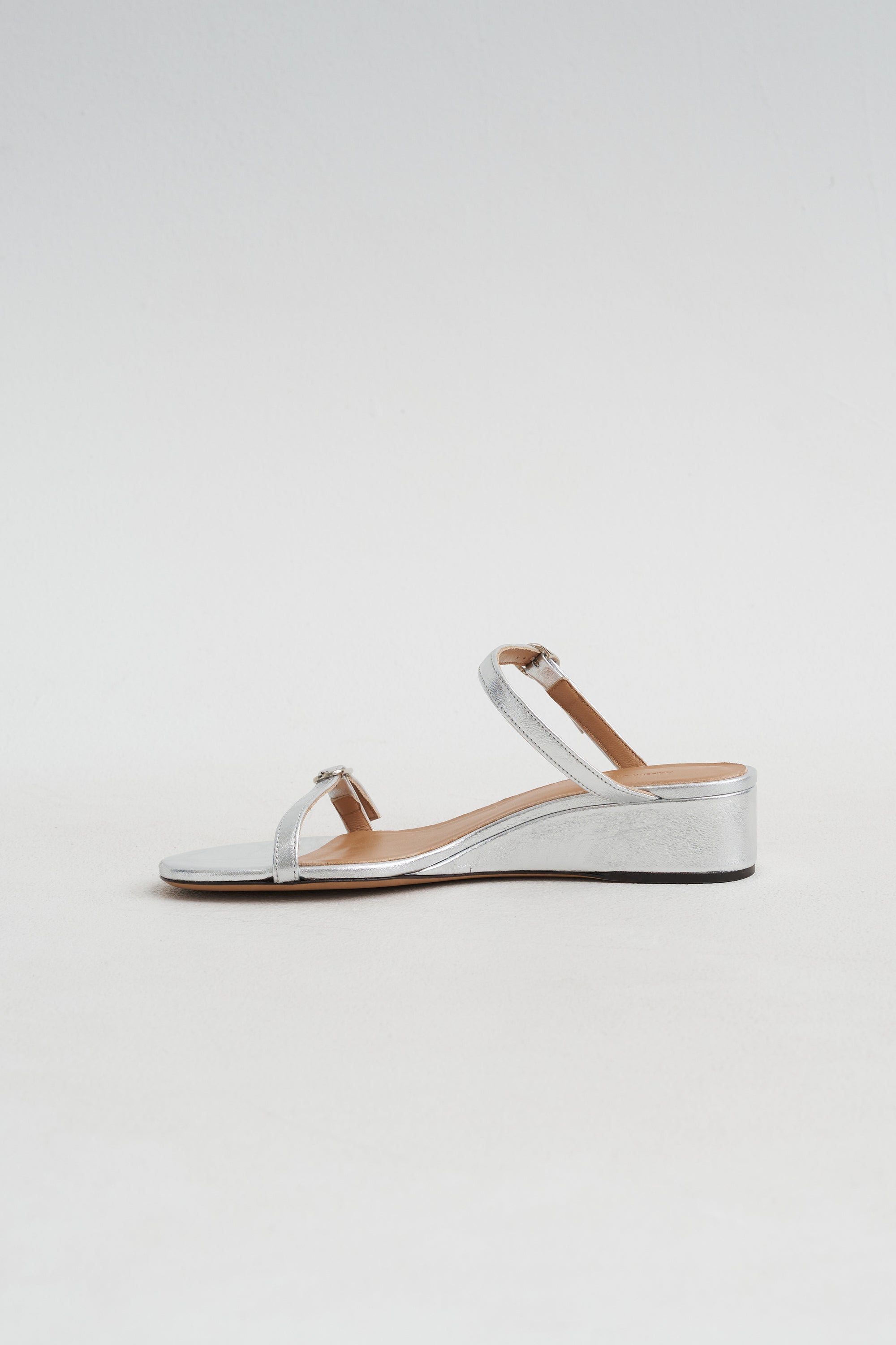 Zeppa Sandal, Crinkled Silver