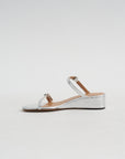 Zeppa Sandal, Crinkled Silver