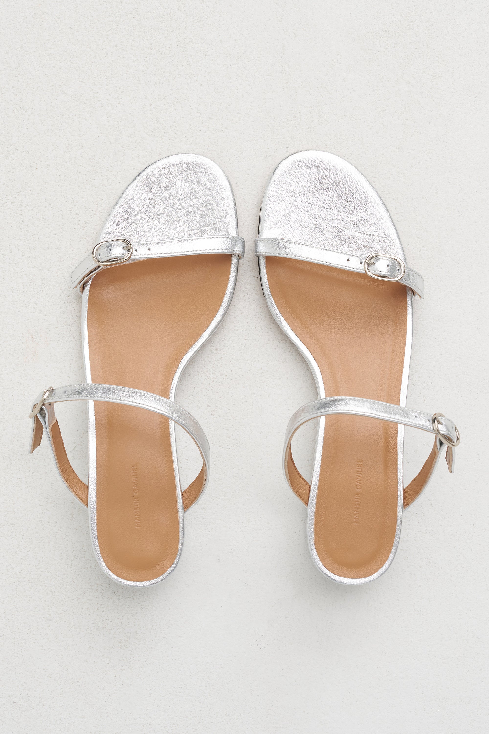 Zeppa Sandal, Crinkled Silver