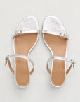 Zeppa Sandal, Crinkled Silver