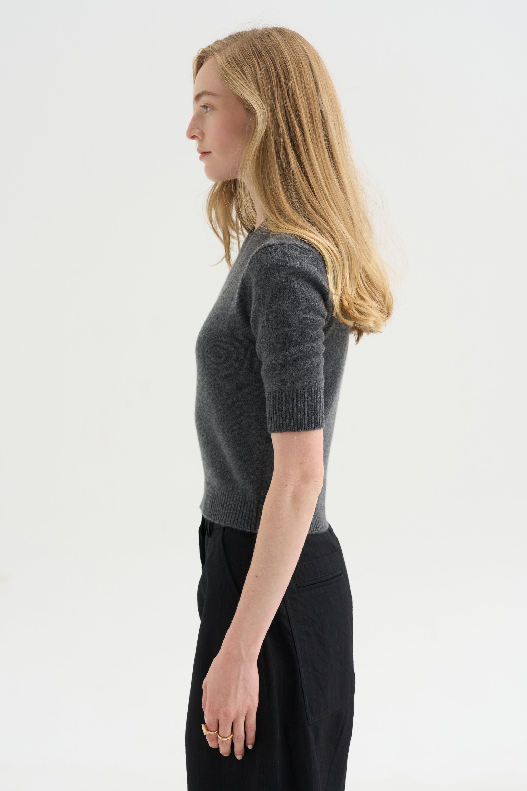 Round-Neck Sweater, Grey