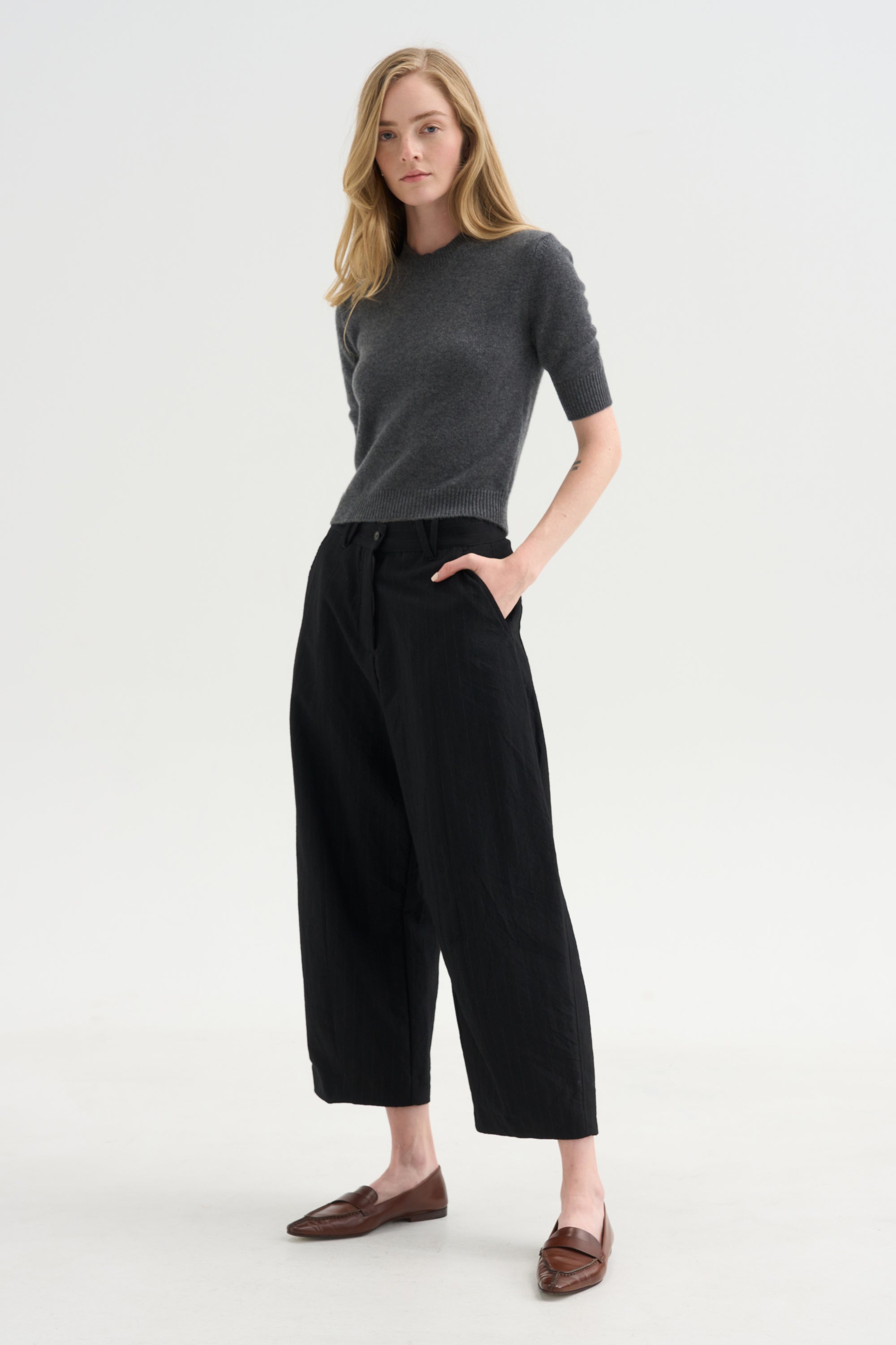 Round-Neck Sweater, Grey