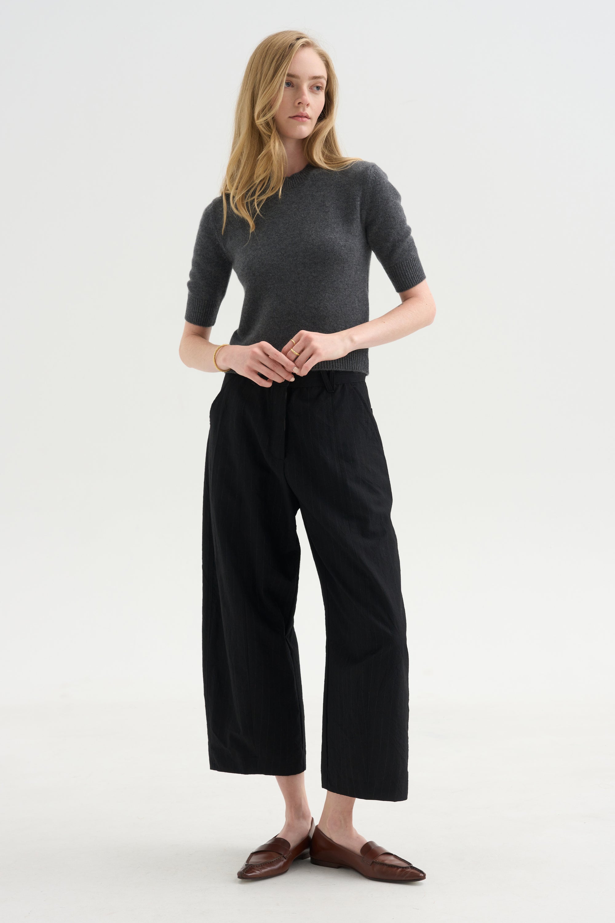 Round-Neck Sweater, Grey