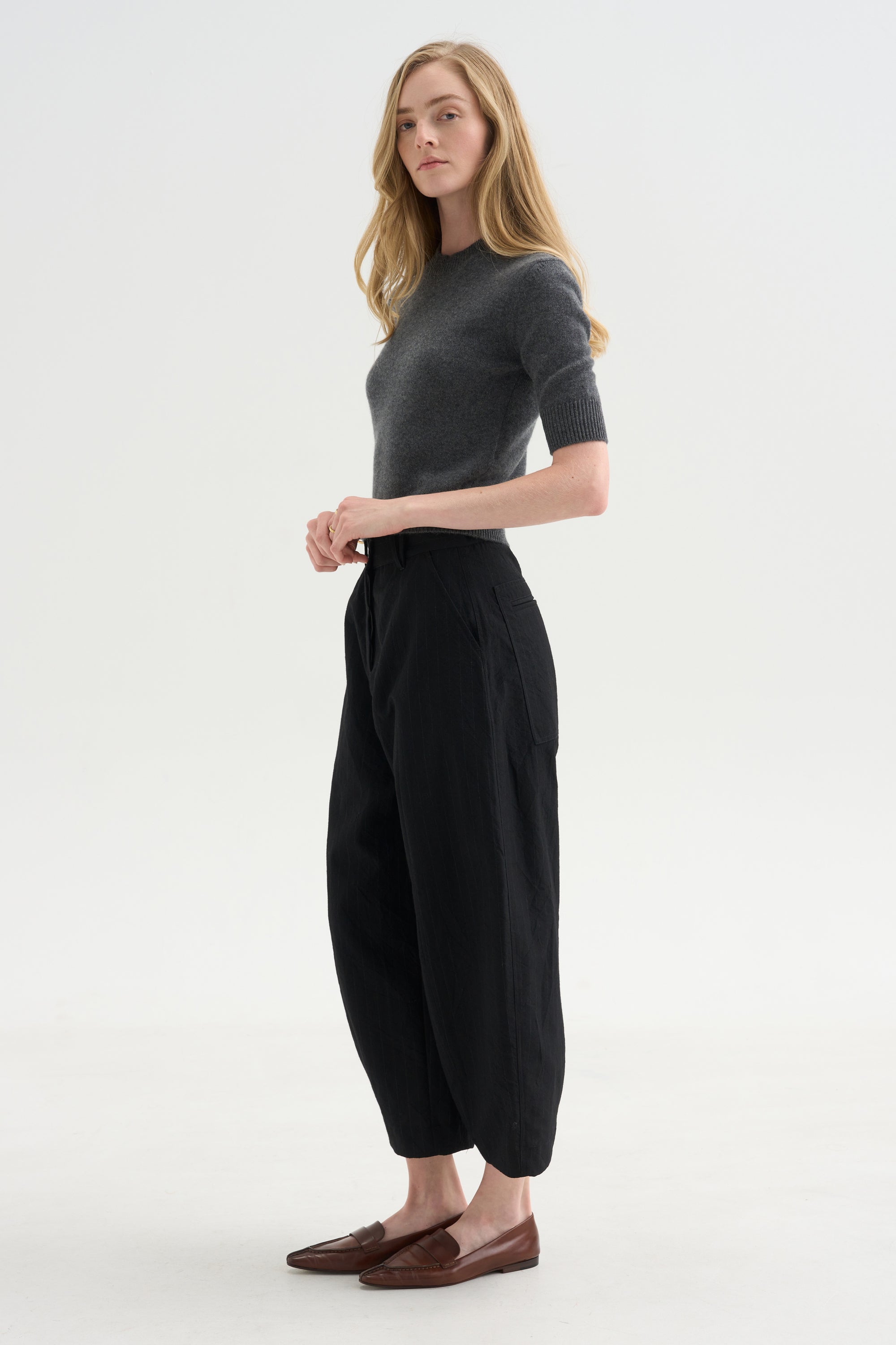 Round-Neck Sweater, Grey