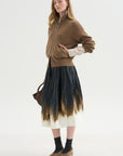 A-Line Skirt, Black Khaki