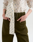Wide Leg Trousers, Military Green
