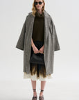 Oversized Turtleneck Sweater, Olive- Brown