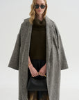 Oversized Turtleneck Sweater, Olive- Brown