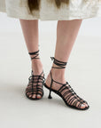 Tee Knot Sandals, Black