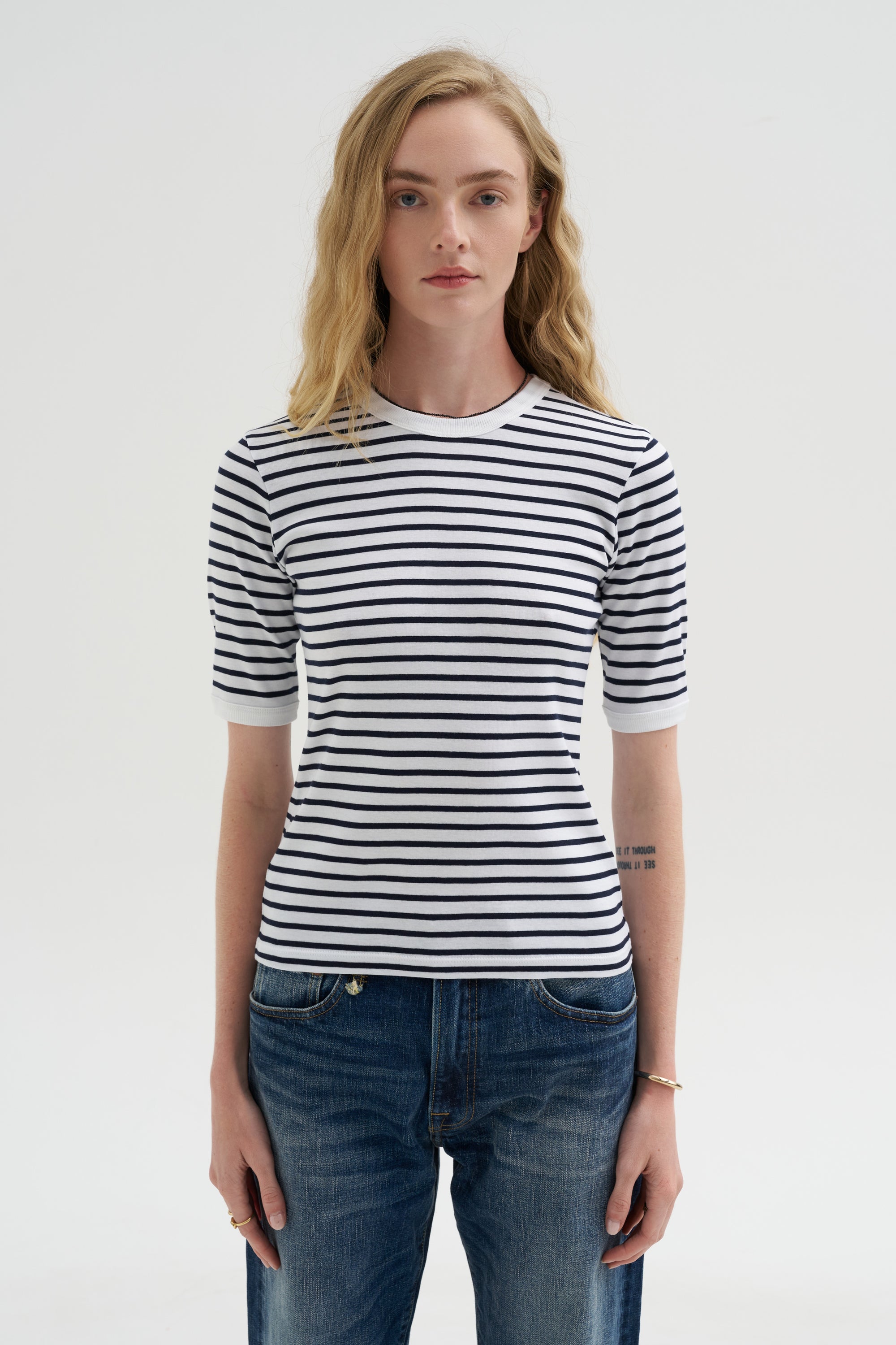Baby T, Navy &amp; White Stripe