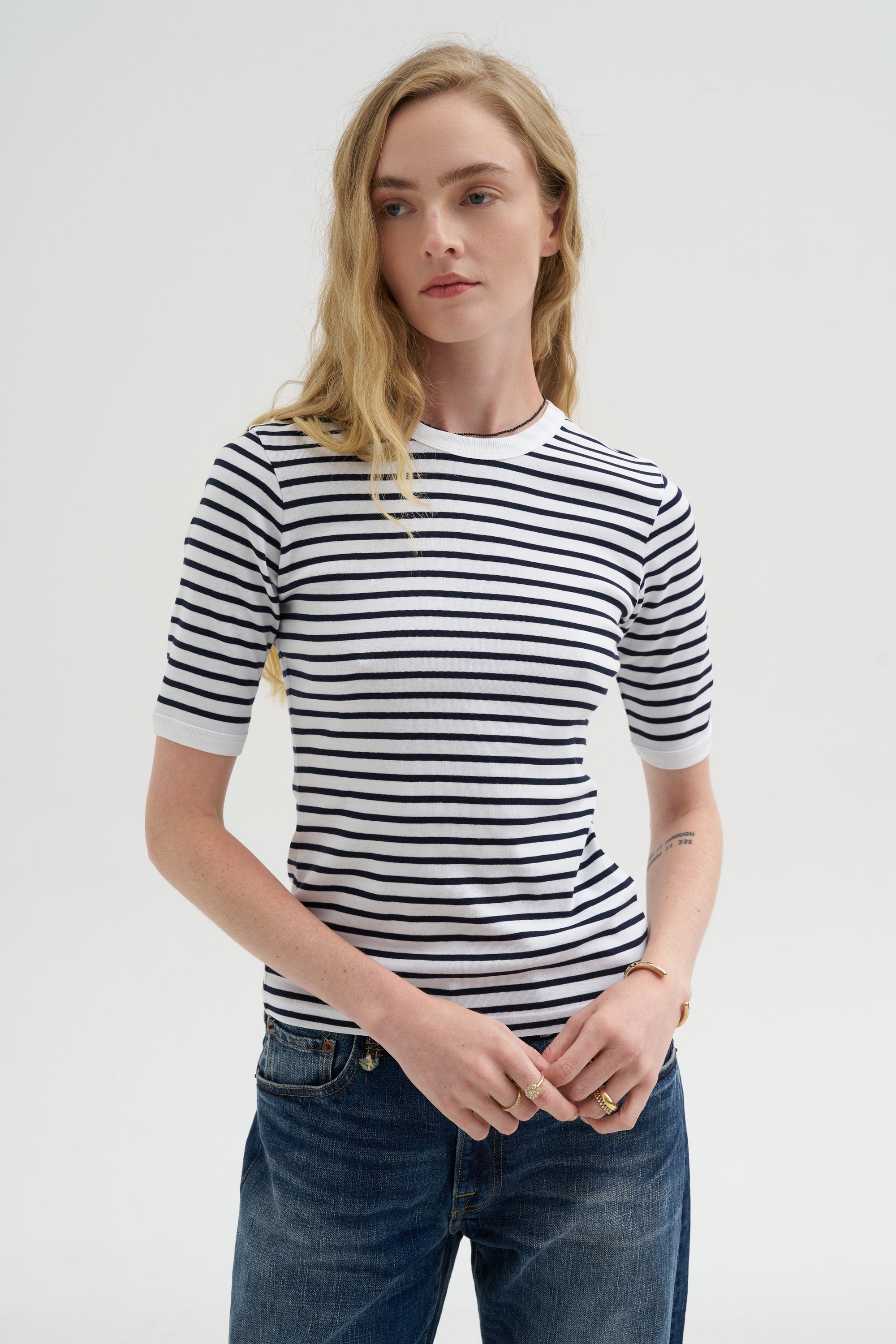 Baby T, Navy &amp; White Stripe