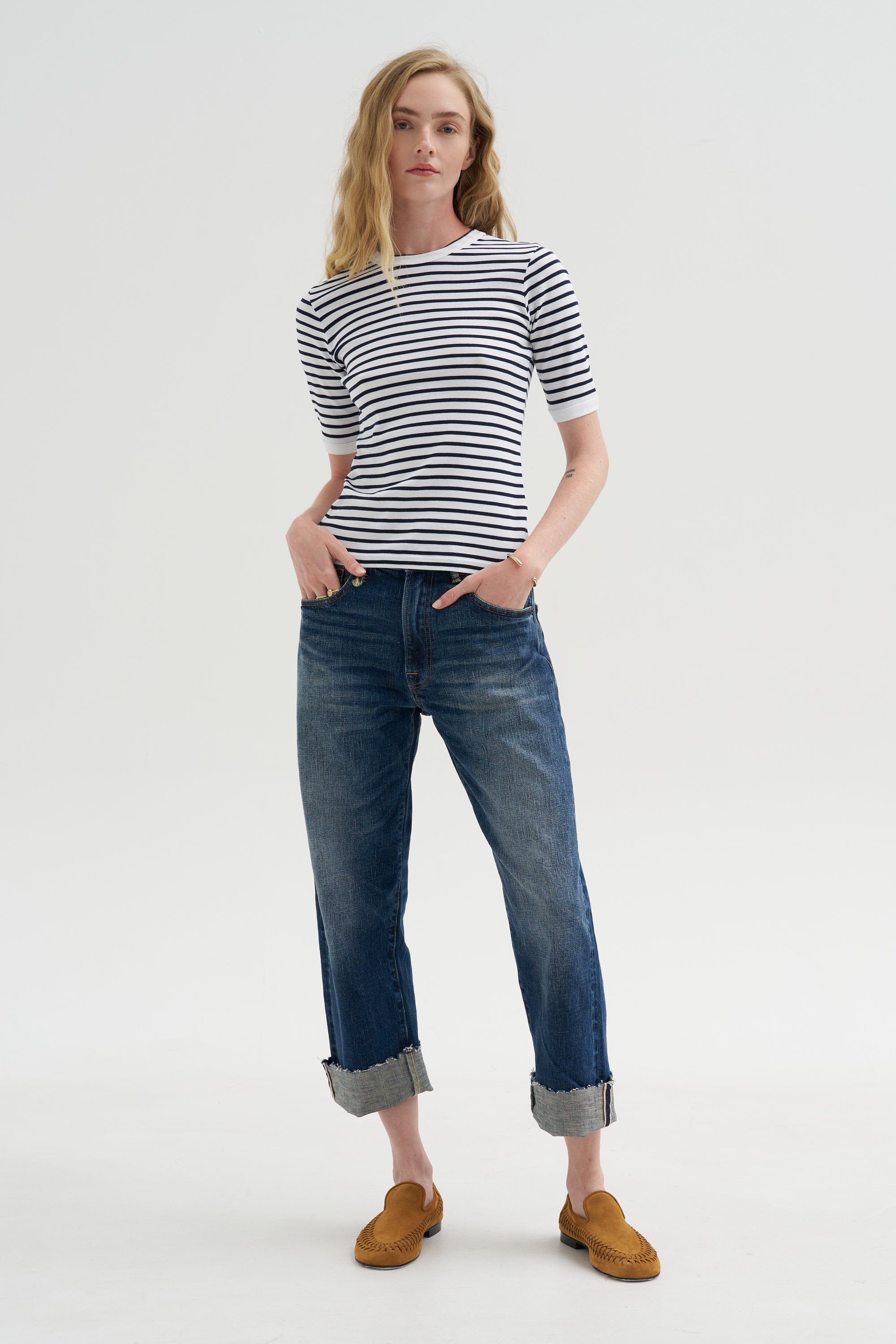Baby T, Navy &amp; White Stripe
