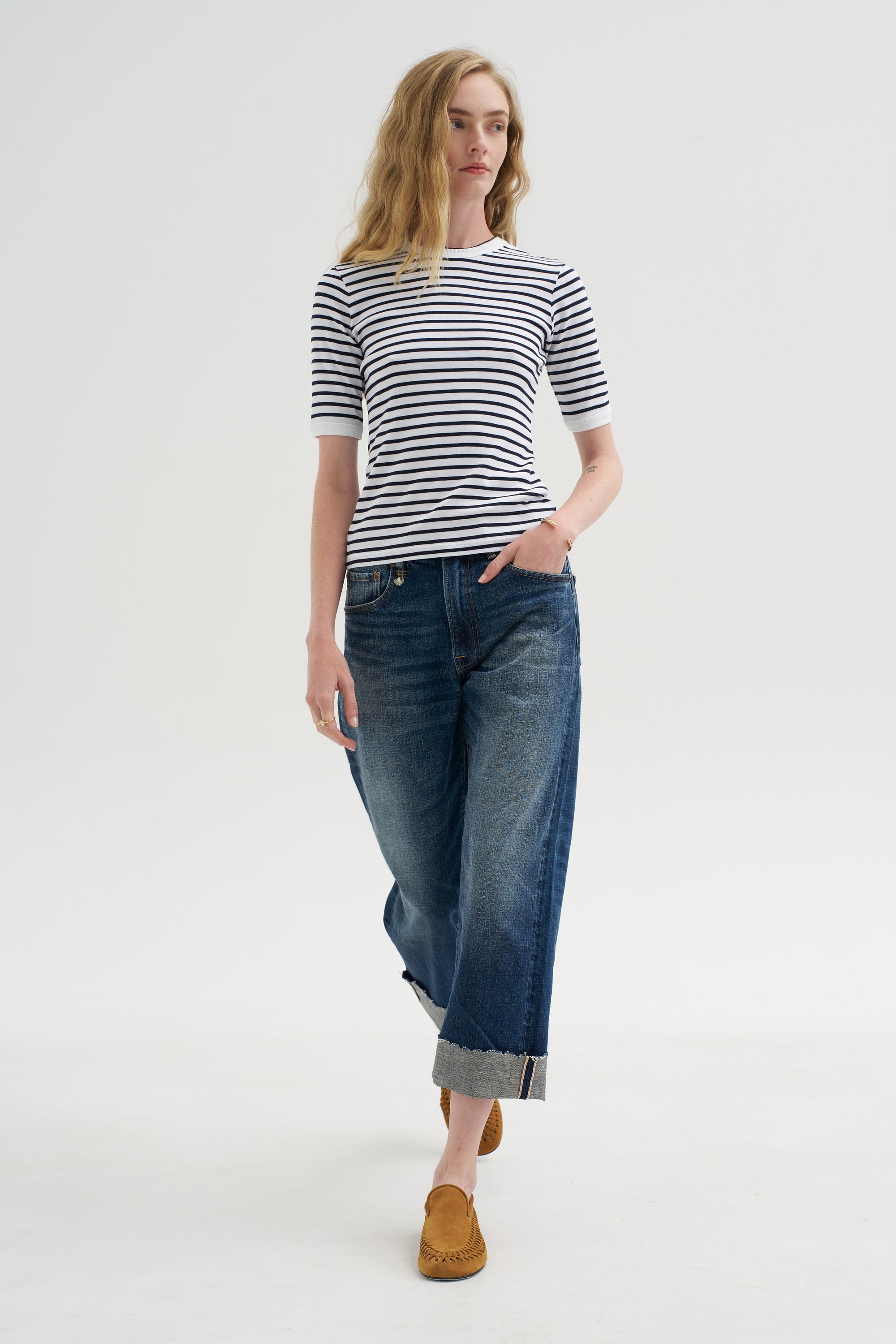 Baby T, Navy &amp; White Stripe
