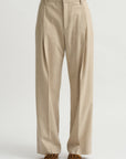 Single Pleat Front Trouser, Oatmeal