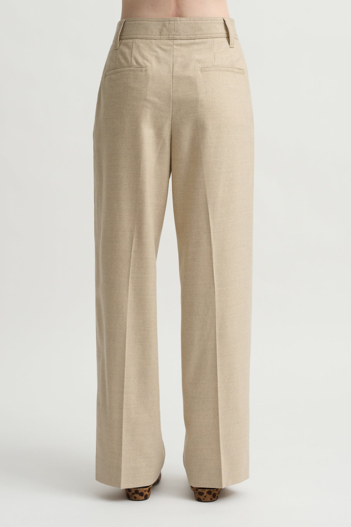 Single Pleat Front Trouser, Oatmeal