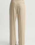Single Pleat Front Trouser, Oatmeal
