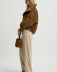 Single Pleat Front Trouser, Oatmeal