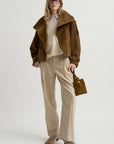 Single Pleat Front Trouser, Oatmeal