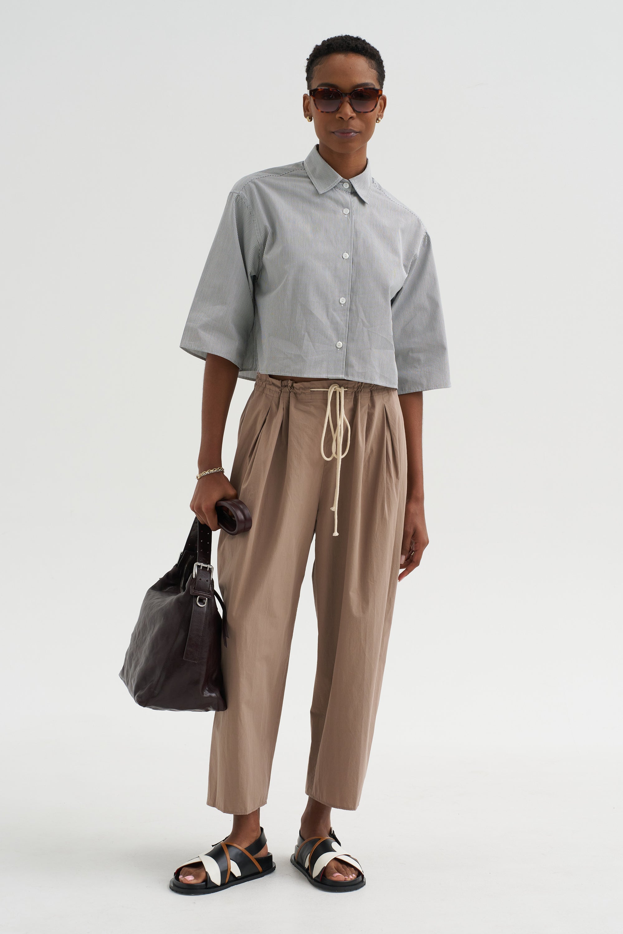 Balloon Drawstring Trouser, Mouseback