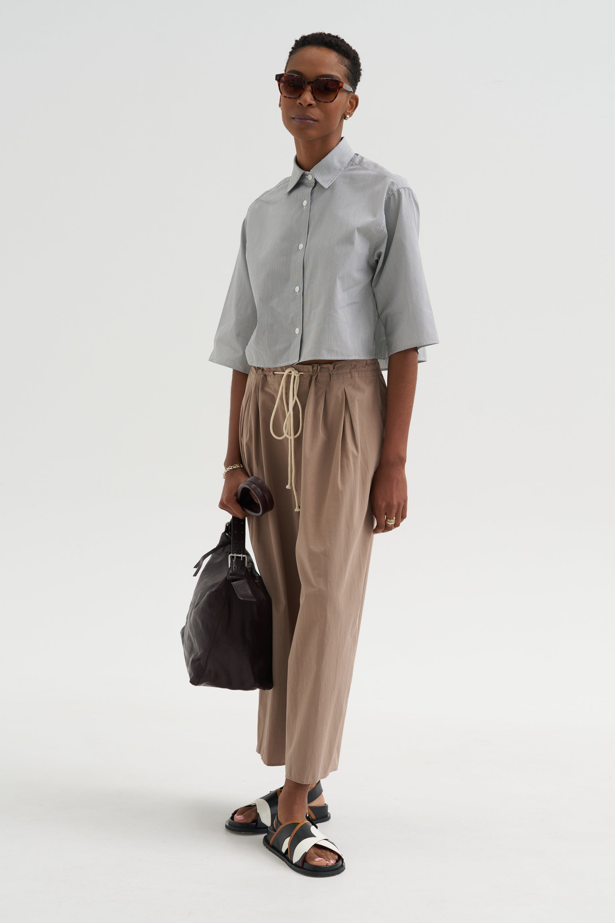 Balloon Drawstring Trouser, Mouseback
