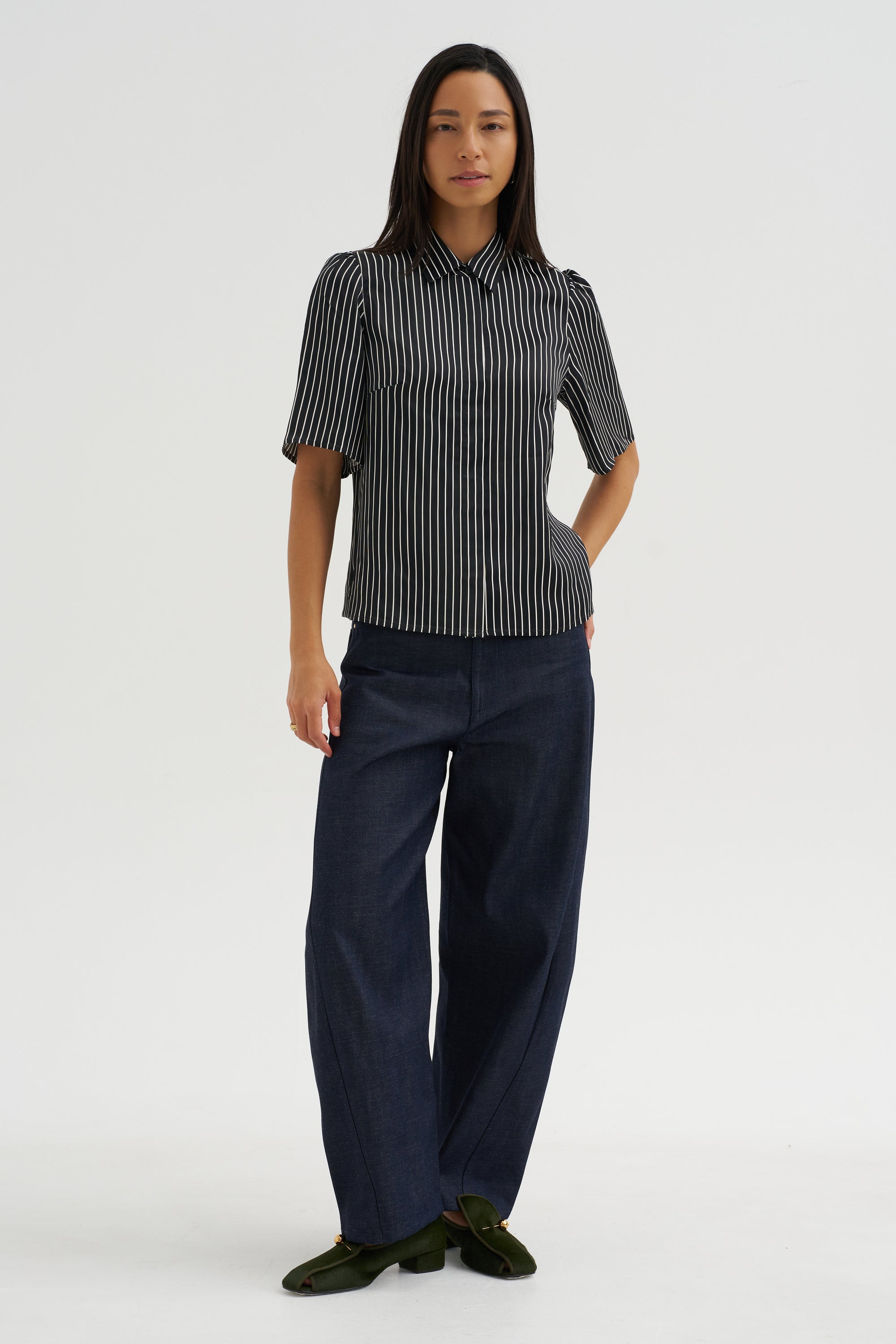 Crescent Leg Jean, Indigo