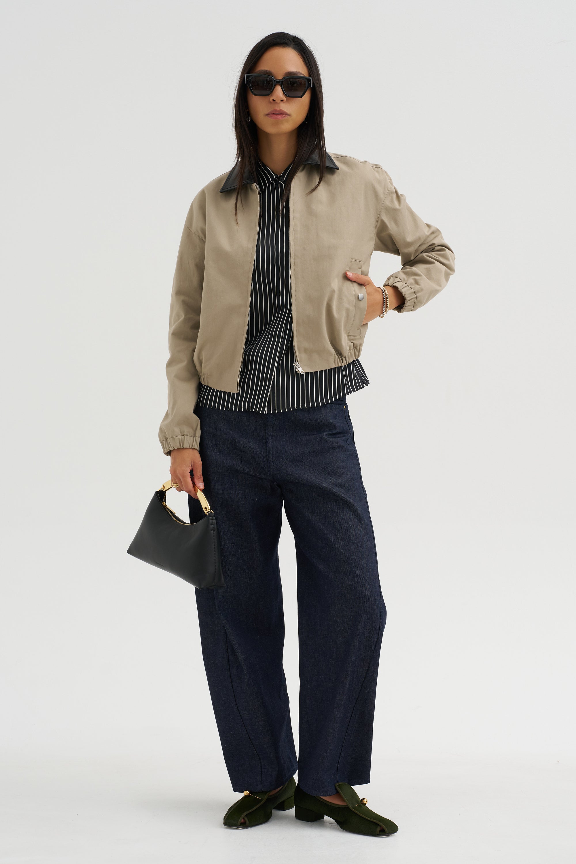 Crescent Leg Jean, Indigo