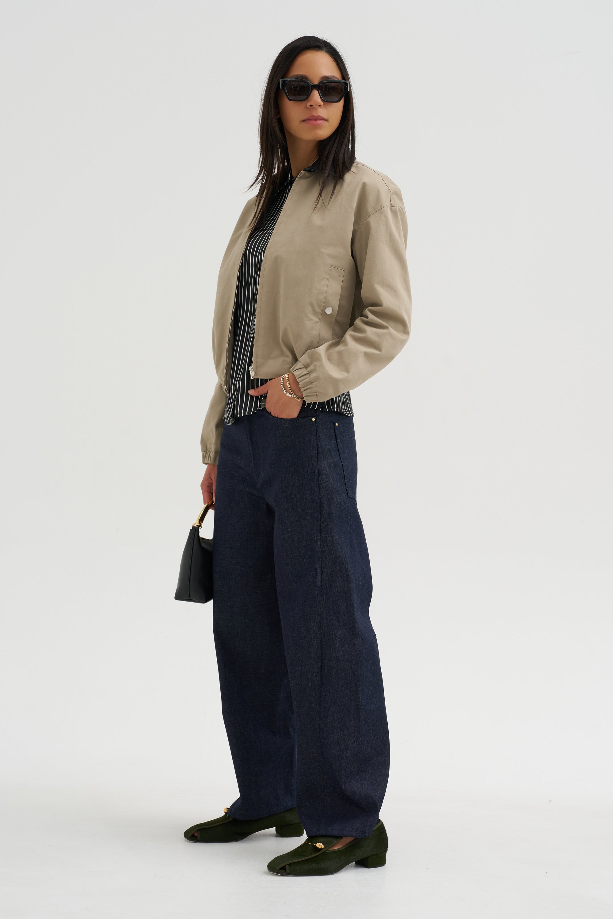 Crescent Leg Jean, Indigo