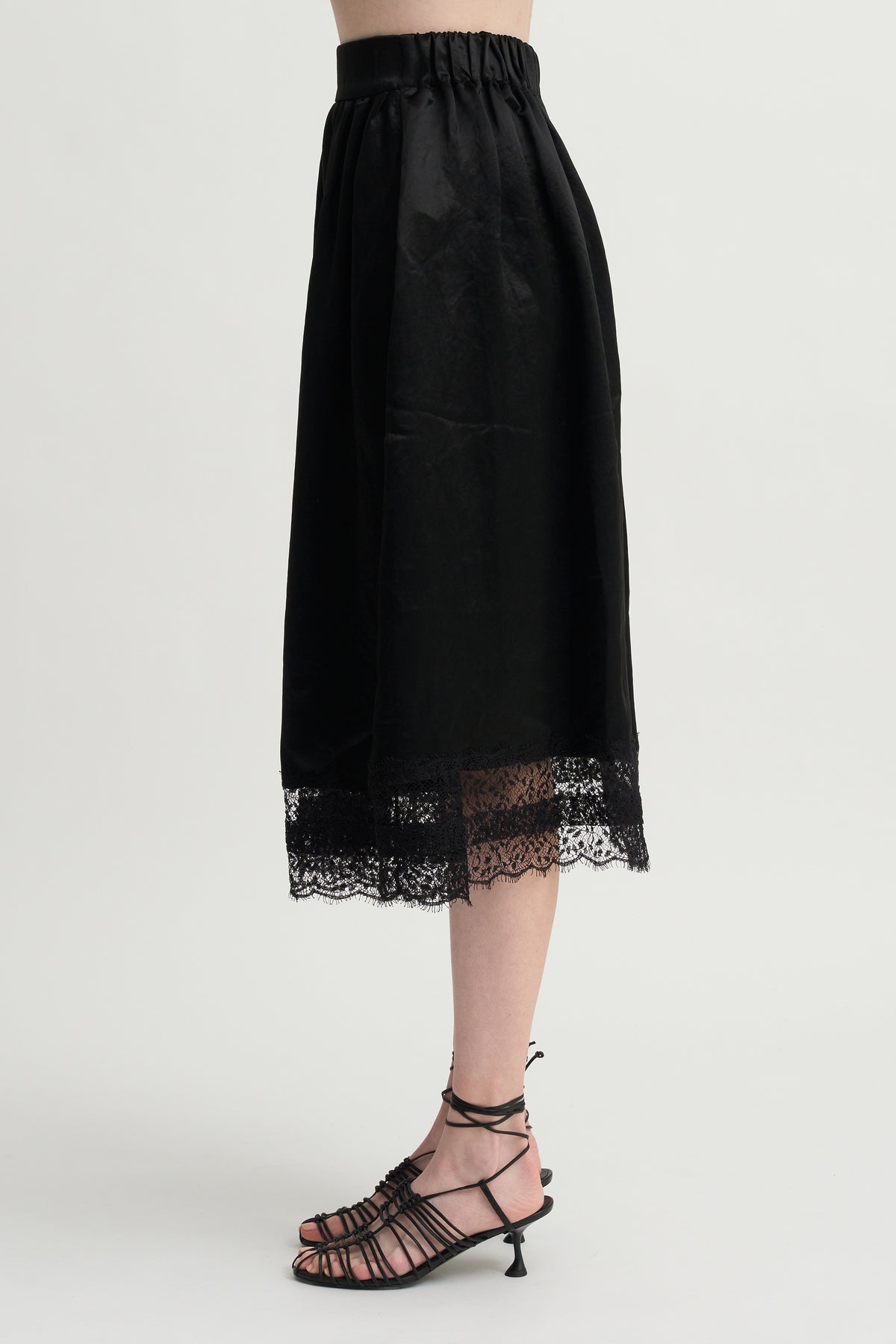 Gathered Skirt, Black