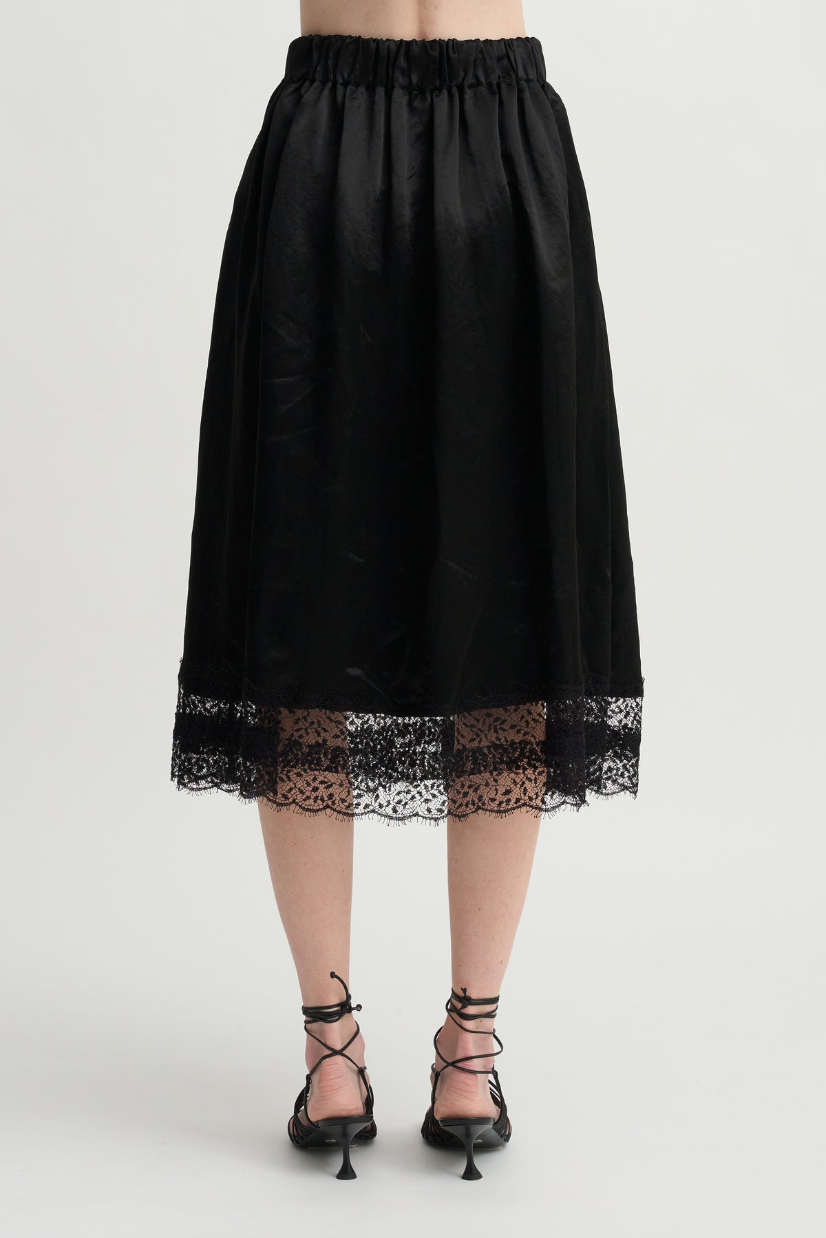 Gathered Skirt, Black