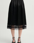 Gathered Skirt, Black