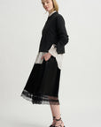 Gathered Skirt, Black