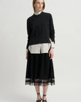 Gathered Skirt, Black