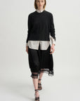 Gathered Skirt, Black