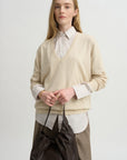 Covered Placket Tunic Shirt, Smoke Stripe